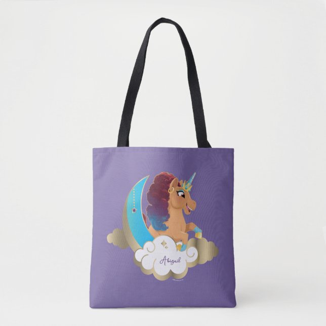 Divine the Unicorn | Moon & Clouds Tote Bag (Front)