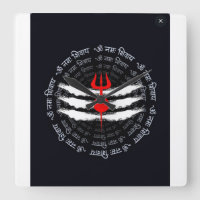 Divine Trishul Wall Clock – Spiritual Hindu Decor