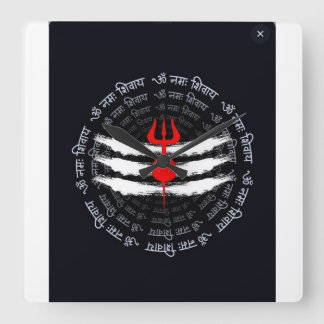 Divine Trishul Wall Clock – Spiritual Hindu Decor