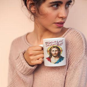 Divine Trust: Jesus Encouraging Faith Coffee Mug