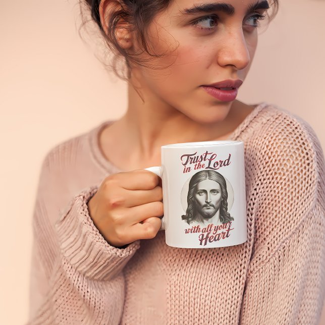 Divine Trust: Jesus Message Coffee Mug (Creator Uploaded)