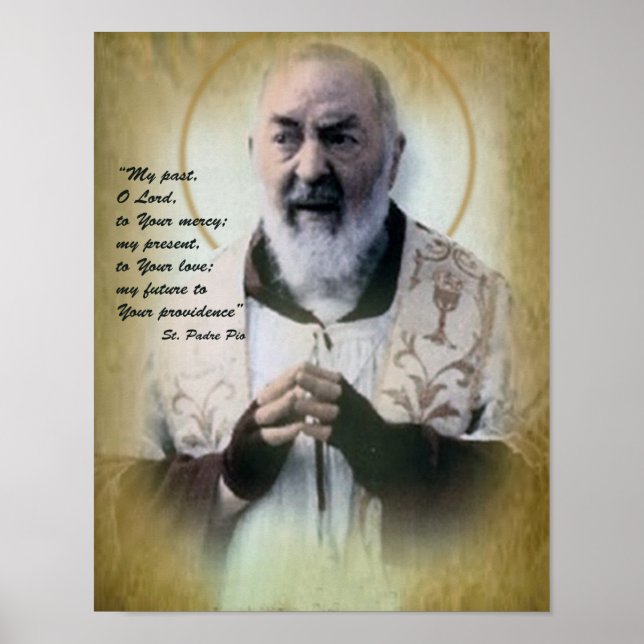 Divine Trust , Padre Pio Poster (Front)