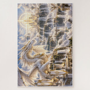 Divine White Dragon - Heavenly Kingdom Jigsaw Puzzle