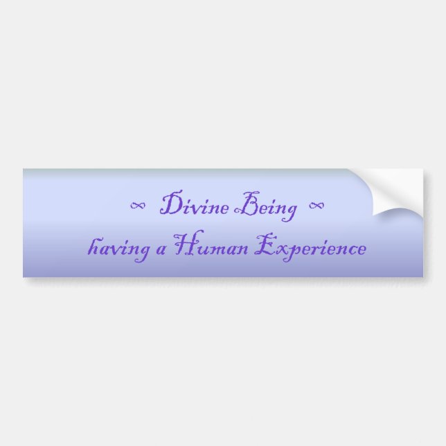 DivineBeing having a Human Experience Bumper Sticker (Front)
