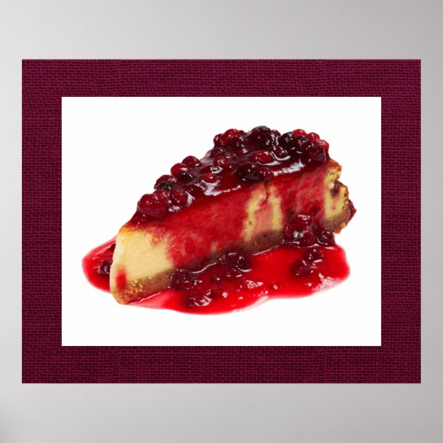 Divinely Decadent Cheesecake Art Poster (Front)