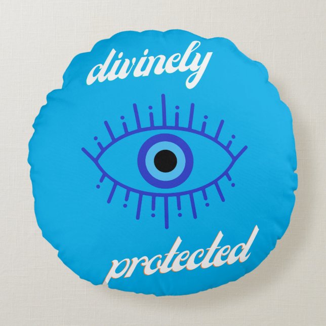 Divinely Protected Throw Pillow (Front)