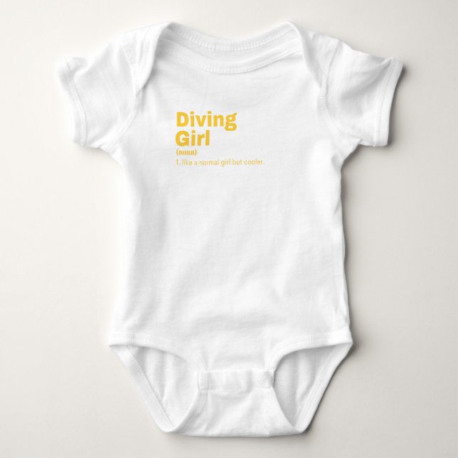  Diving Baby Bodysuit (Front)
