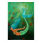 Diving Blue Hair Mermaid fantasy art Poster