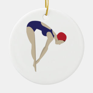 Diving Ceramic Ornament