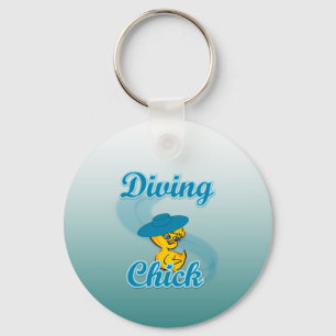 Diving Chick #3 Key Ring