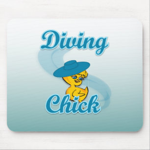 Diving Chick #3 Mouse Pad