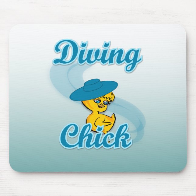 Diving Chick #3 Mouse Pad (Front)