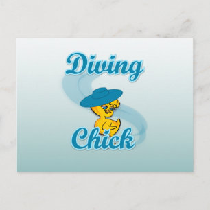 Diving Chick #3 Postcard