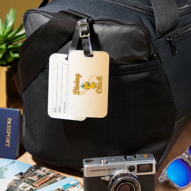 Diving Chick Luggage Tag (Front & Back)