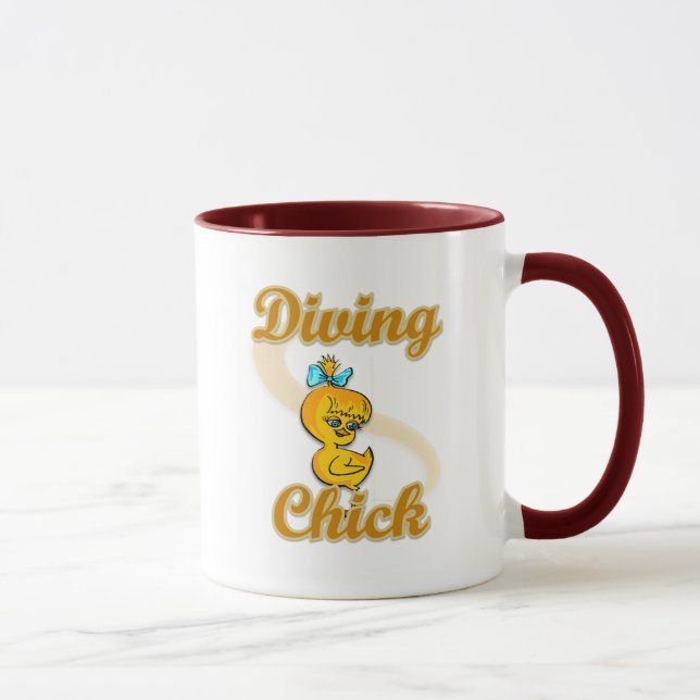 Diving Chick Mug (Right)
