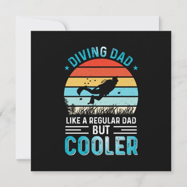 Diving Dad Invitation (Front)