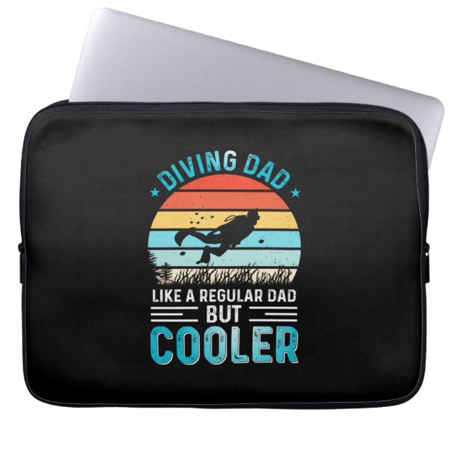 Diving Dad Laptop Sleeve (Front)