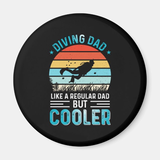 Diving Dad Magnet (Front)