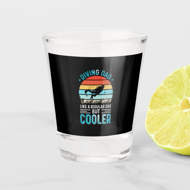 Diving Dad Shot Glass (Front)