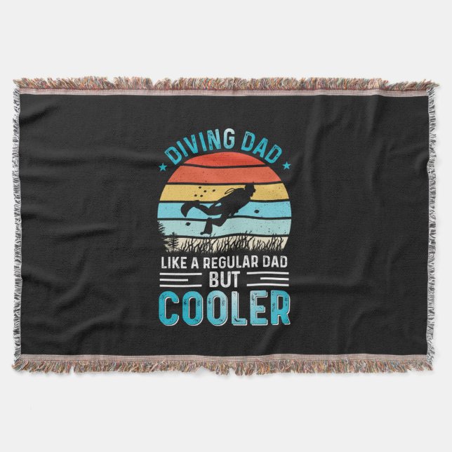 Diving Dad Throw Blanket (Front)