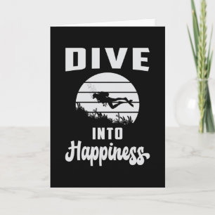 Diving Dive Diver Sea Scuba Diving Funny Gift Idea Card