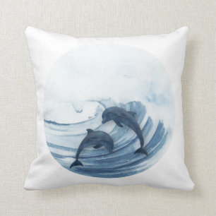 Diving dolphins in the surf cushion