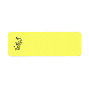 Diving Dragon Label Return Address Label