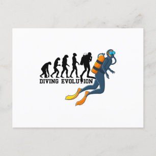 Diving Evolution Scuba Diver Apparel Dive Postcard