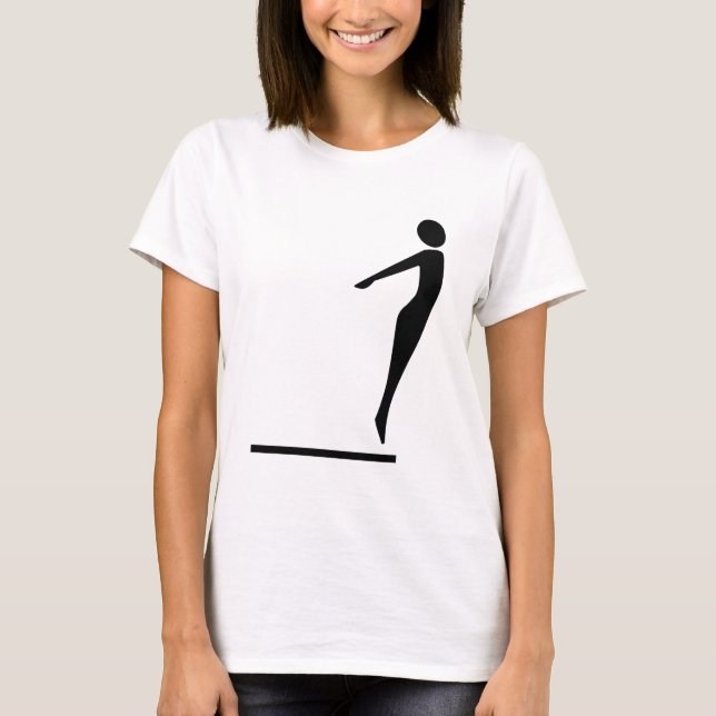 Diving Figure - Black T-Shirt (Front)