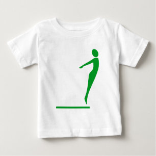 Diving Figure - Grass Green Baby T-Shirt