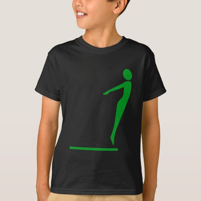 Diving Figure - Grass Green T-Shirt (Front)