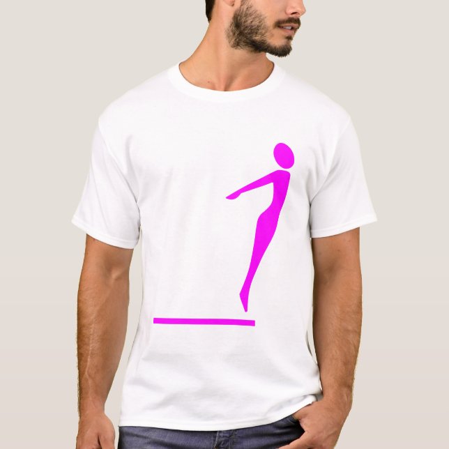 Diving Figure - Magenta T-Shirt (Front)