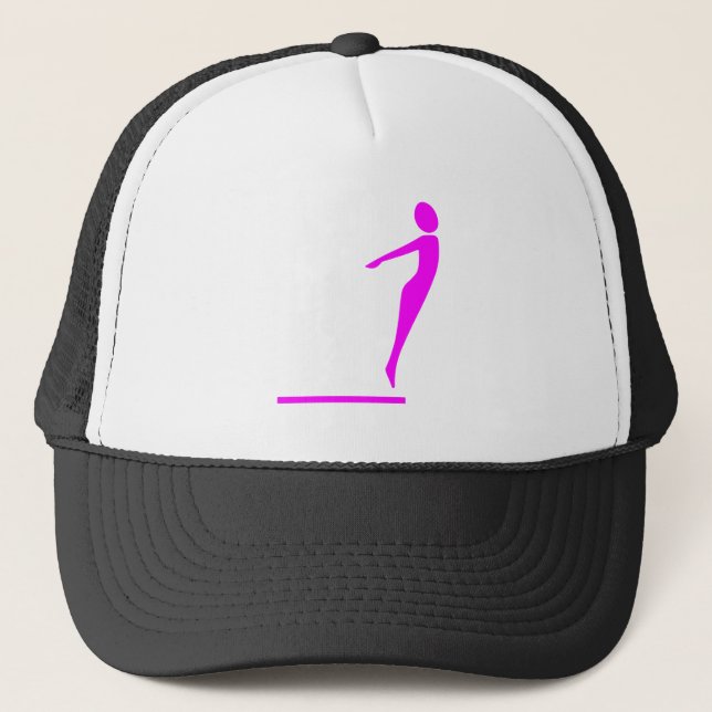 Diving Figure - Magenta Trucker Hat (Front)