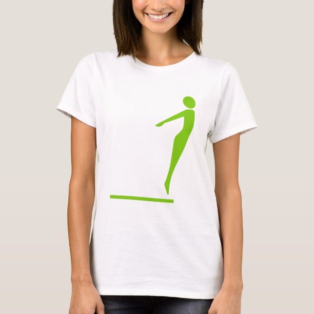 Diving Figure - Martian Green T-Shirt (Front)