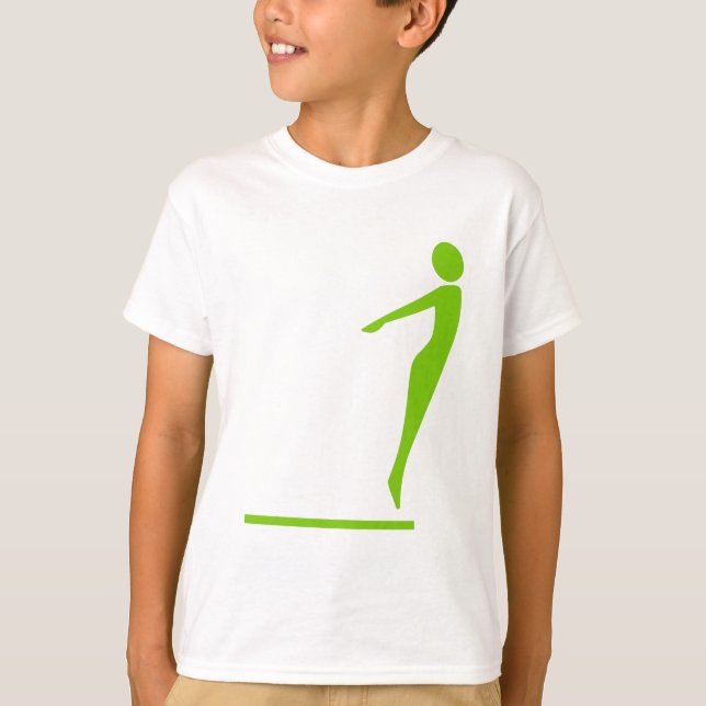 Diving Figure - Martian Green T-Shirt (Front)
