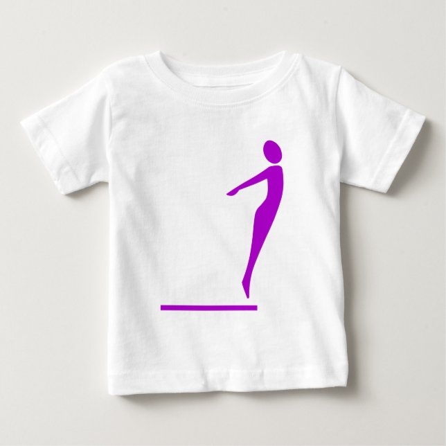 Diving Figure - Purple Baby T-Shirt (Front)