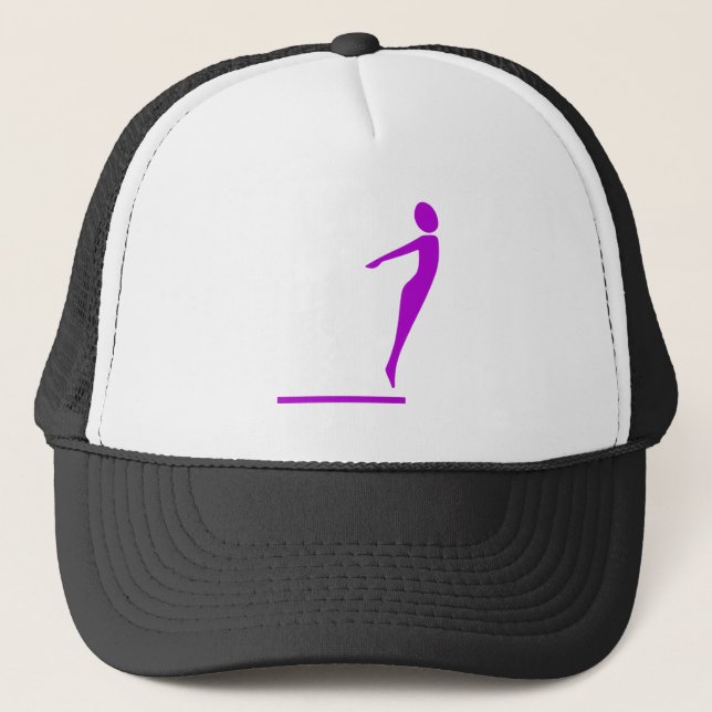 Diving Figure - Purple Trucker Hat (Front)