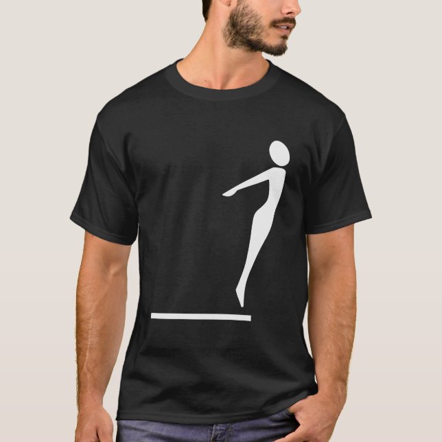 Diving Figure - White T-Shirt (Front)