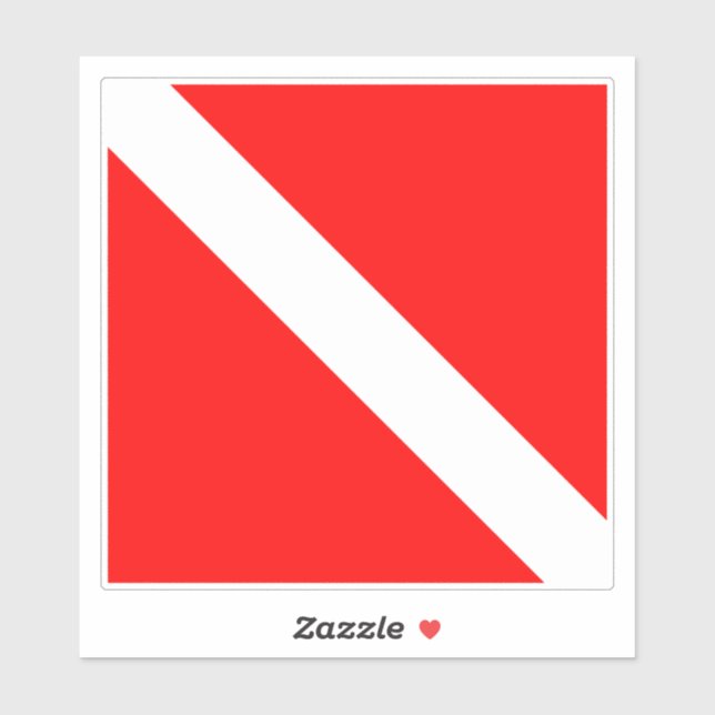 Diving Flag Scuba Diver Diver Down (Sheet)