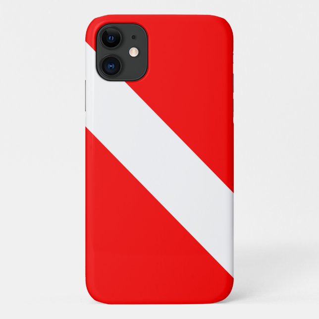Diving Flag Scuba Diver Diver Down Case-Mate iPhone Case (Back)
