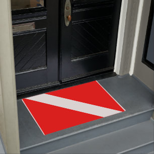 Diving Flag Scuba Diver Diver Down Doormat