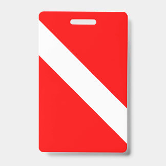 Diving Flag Scuba Diver Diver Down ID Badge