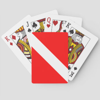 Diving Flag Scuba Diver Diver Down Playing Cards