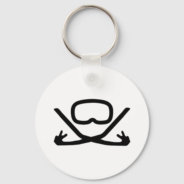 diving goggles and snorkel key ring (Front)
