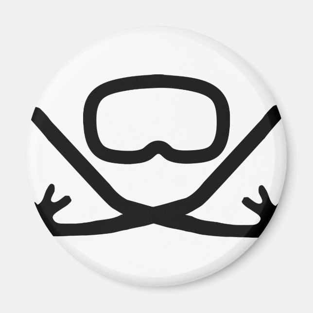 diving goggles and snorkel magnet (Front)