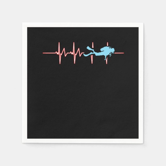 Diving Heartbeat Underwater Diving Surfing Swimmin Napkin (Front)