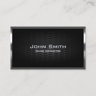 Diving Instructor Honeycomb Metal Cells Business Card
