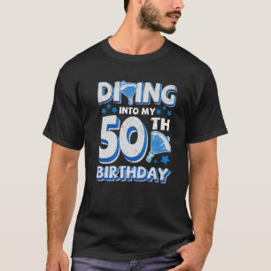 Diving Into My 50Th Birthday Funny Skydiver Skydiv T-Shirt