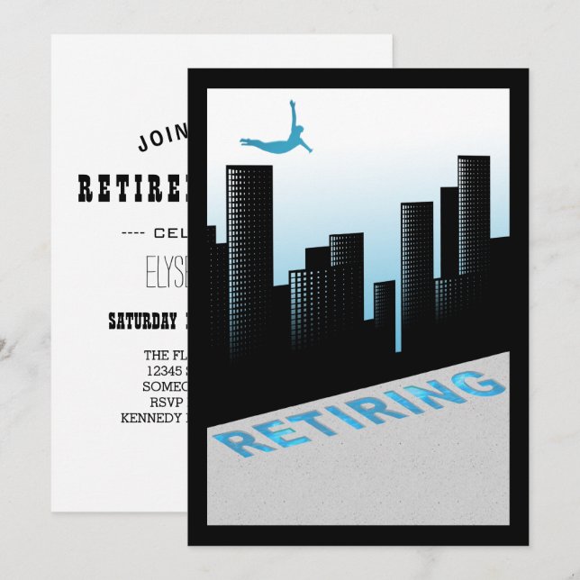 diving into retirement invitation (Front/Back)