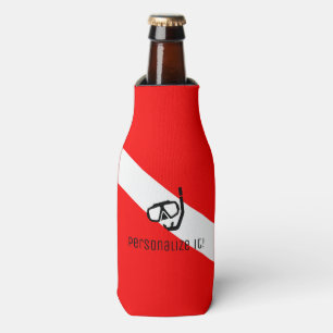 Diving mask with flag bottle cooler